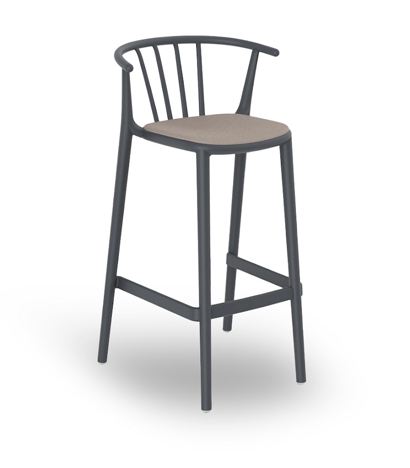 taburete alto tapizado woody negra web 1