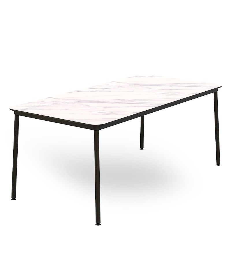 06355 mesa hub negra 180x90 hpl marmol blanco 1