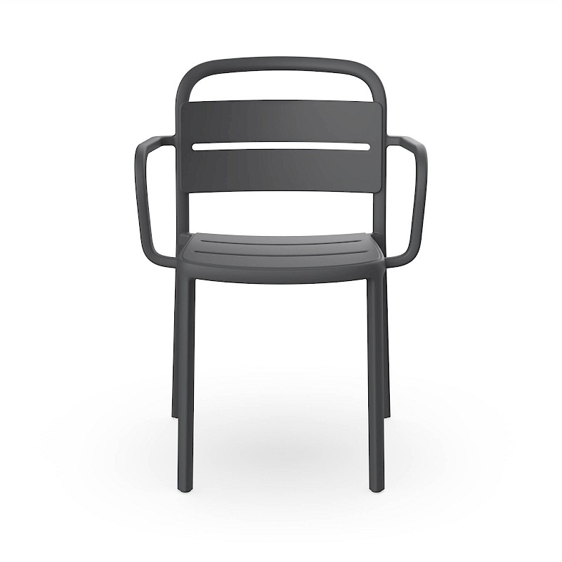 05350 silla con brazos como gris oscuro